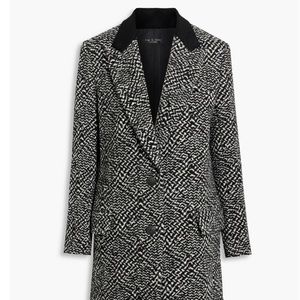 NWT Rag & Bone Wooster Wool Coat Black & White